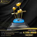 Hoa sen cá chép dát vàng 24K