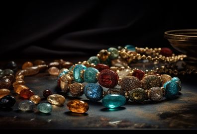 multi colored gemstone necklace fashion elegance generated by ai scaled 407f8372