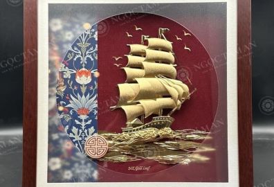 Tranh thuyền buồm mạ vàng Ngọc Tâm An