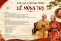 Lời dẫn chương trình lễ mừng thọ