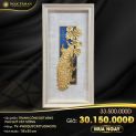 Tranh chim công Phú quý cát tường dát vàng 24K (115x55cm dọc)