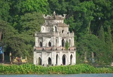 Phong cảnh Tháp Rùa Hồ Gươm
