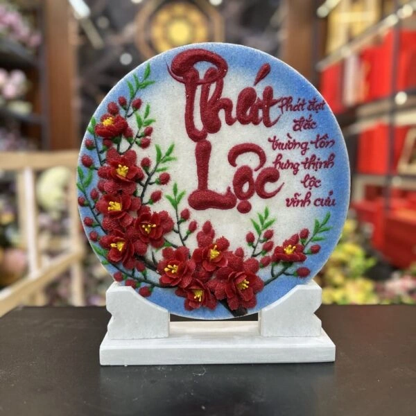 Tranh chữ "Phát Lộc" đá quý - Ngọc Tâm An