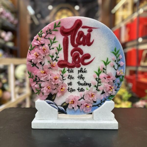 Tranh chữ "Tài Lộc" đá quý - Ngọc Tâm An