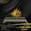 Mô hình thuyền buồm mạ vàng 24K cỡ nhỏ - TB-NHO1