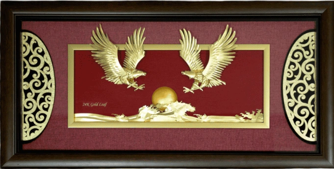 Tranh Đại bàng tung cánh dát vàng 24K - Ngọc Tâm An