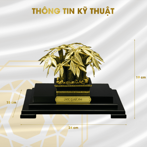 Chậu cây Kim ngân dát vàng 2