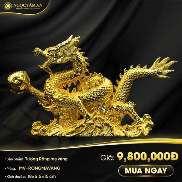 Tượng Rồng mạ vàng
