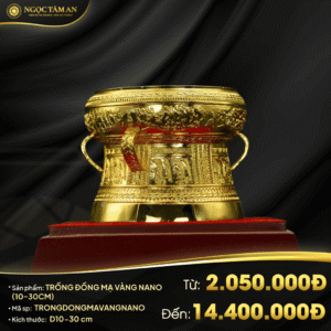 Trống đồng mạ vàng Nano (10-30cm)