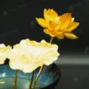 Bát hoa sen dát vàng tài lộc mạ vàng 3