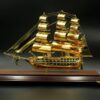 Thông số kỹ thuật Mô hình thuyền buồm mạ vàng 24K cỡ đại – TB-46 4