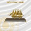 Thông số kỹ thuật Mô hình thuyền buồm mạ vàng 24K cỡ trung – TB-04