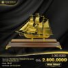 Mô hình thuyền buồm mạ vàng 24K cỡ trung – TB-07 báo giá chi tiết