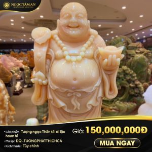 Tượng ngọc Thần tài di lặc hoan hỉ