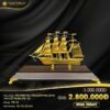 Mô hình thuyền buồm mạ vàng 24K cỡ trung – TB-12 1