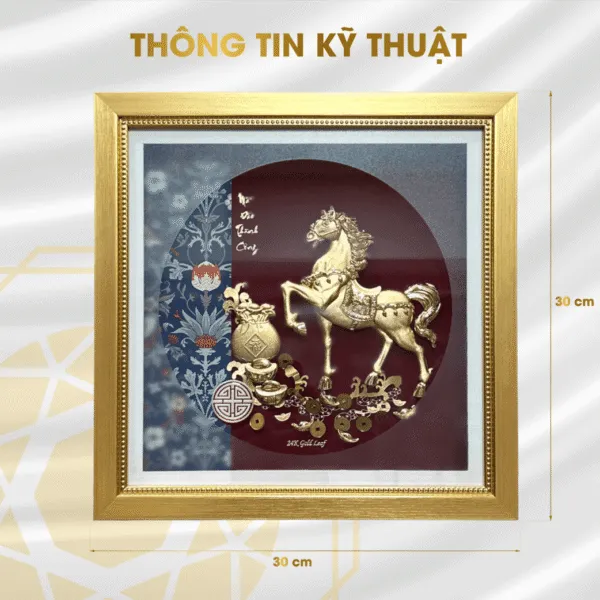 Thông số kỹ thuật Tranh Mã đáo thành công dát vàng – TV MADAOTHANHCONG2