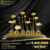 Hồ hoa sen dát vàng 24K (12 nhánh hoa)