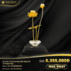 Hoa sen đơn dát vàng 24K (2 nhánh hoa)
