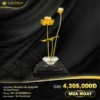 Hoa sen đơn dát vàng 24K (2 nhánh hoa)
