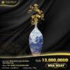 Bình Hoa Lan 3 Nhánh Mạ Vàng 24K Gốm Sứ 1