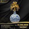 binh hoa lan gom-01 Bình Hoa Lan Mạ Vàng 24K (Bình Gốm Hoa Văn Cổ)