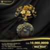 Bình Hoa Lan Hút Lộc 3 Nhánh Mạ Vàng 24K 1