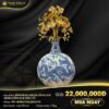 Bình Hoa Lan Mạ Vàng 24K (Bình Gốm Hoa Văn Cổ) 1