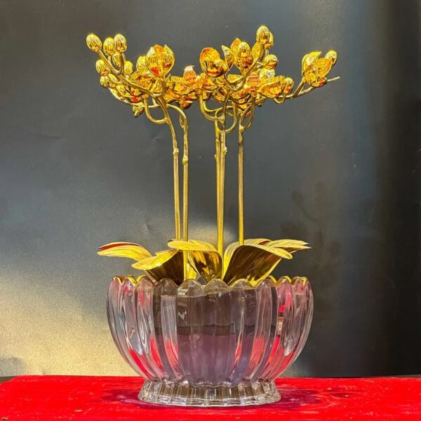 Bình Hoa Lan Mini 2 Nhánh dát vàng 24K MV-BINHHOALANTHIENNGA-1