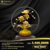 binh hoa lan nho 2 nhanh 5-01 Bình Hoa Lan Mini 2 Nhánh Mạ Vàng
