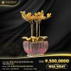 hoa lan 5 canh mini-01 Bình Hoa Lan Mini 2 Nhánh Mạ Vàng
