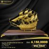 tb-42-01 Thuyền buồm mạ vàng 24k cỡ đại (TB-42)