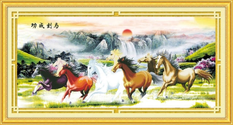 Tranh thêu Mã Đáo Thành Công - Tác phẩm nghệ thuật mang lại tài lộc và thành công Tranh thêu mã đáo thành công với đường nét tinh xảo
