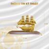 Thông số kỹ thuật về Mô hình thuyền buồm mạ vàng 24K cỡ đại – TB-421