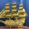 Tổng quan Mô hình thuyền buồm mạ vàng 24K cỡ đại – TB-421