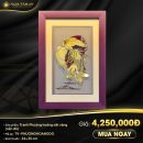 Tranh Phượng hoàng dát vàng (nền đỏ)