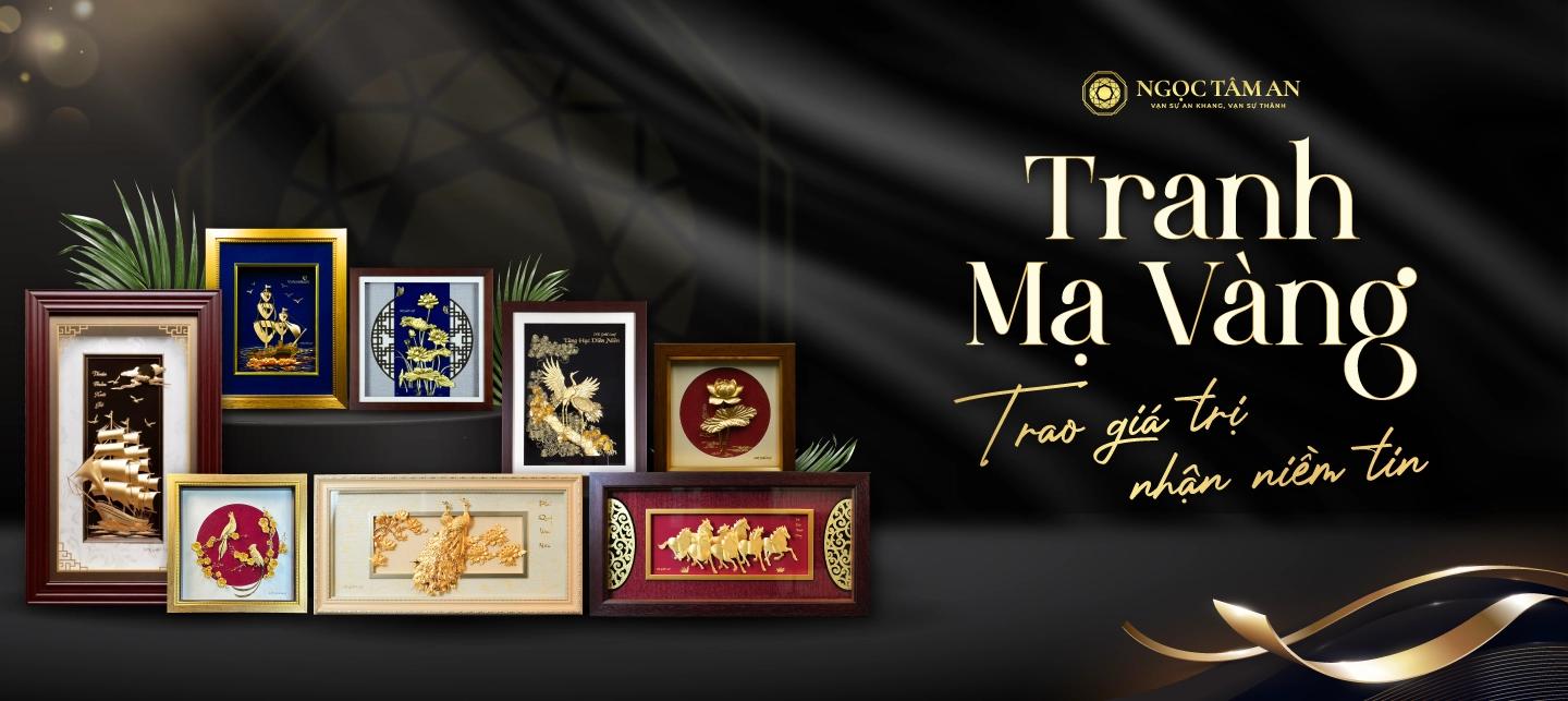 tranh mạ vàng