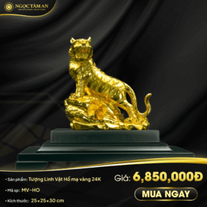 Tượng Hổ mạ vàng 24K