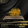 Mô hình thuyền buồm mạ vàng 24K cỡ trung - TB-06