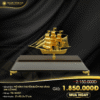 Mô hình thuyền buồm mạ vàng 24K cỡ nhỏ - TB-NHO1
