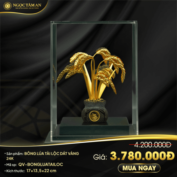 Bông lúa Tài Lộc dát vàng