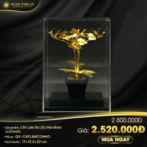 Cây Lan tài lộc mạ vàng (cỡ nhỏ)