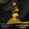 Bồn hoa sen dát vàng 24K (6 nhánh hoa)