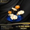 Bát sen tụ bảo tài lộc dát vàng 24K