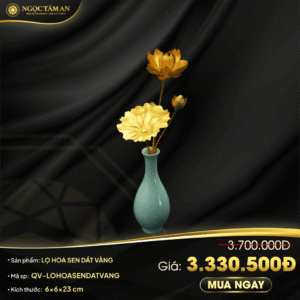 Lọ hoa sen dát vàng