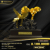 Tượng tùng hạc diên niên dát vàng 24K