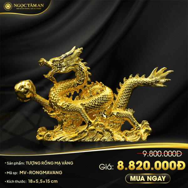Tượng Rồng mạ vàng
