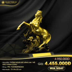 Tượng Ngựa dát vàng 24K "Mã đáo thành công"