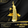 Kệ để rượu chim công dát vàng 24K