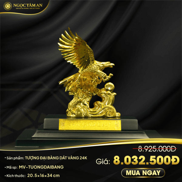 Tượng Đại Bàng Dát Vàng 24K