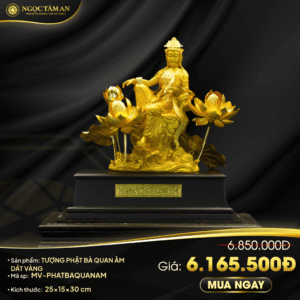 Tượng Phật bà Quan âm dát vàng